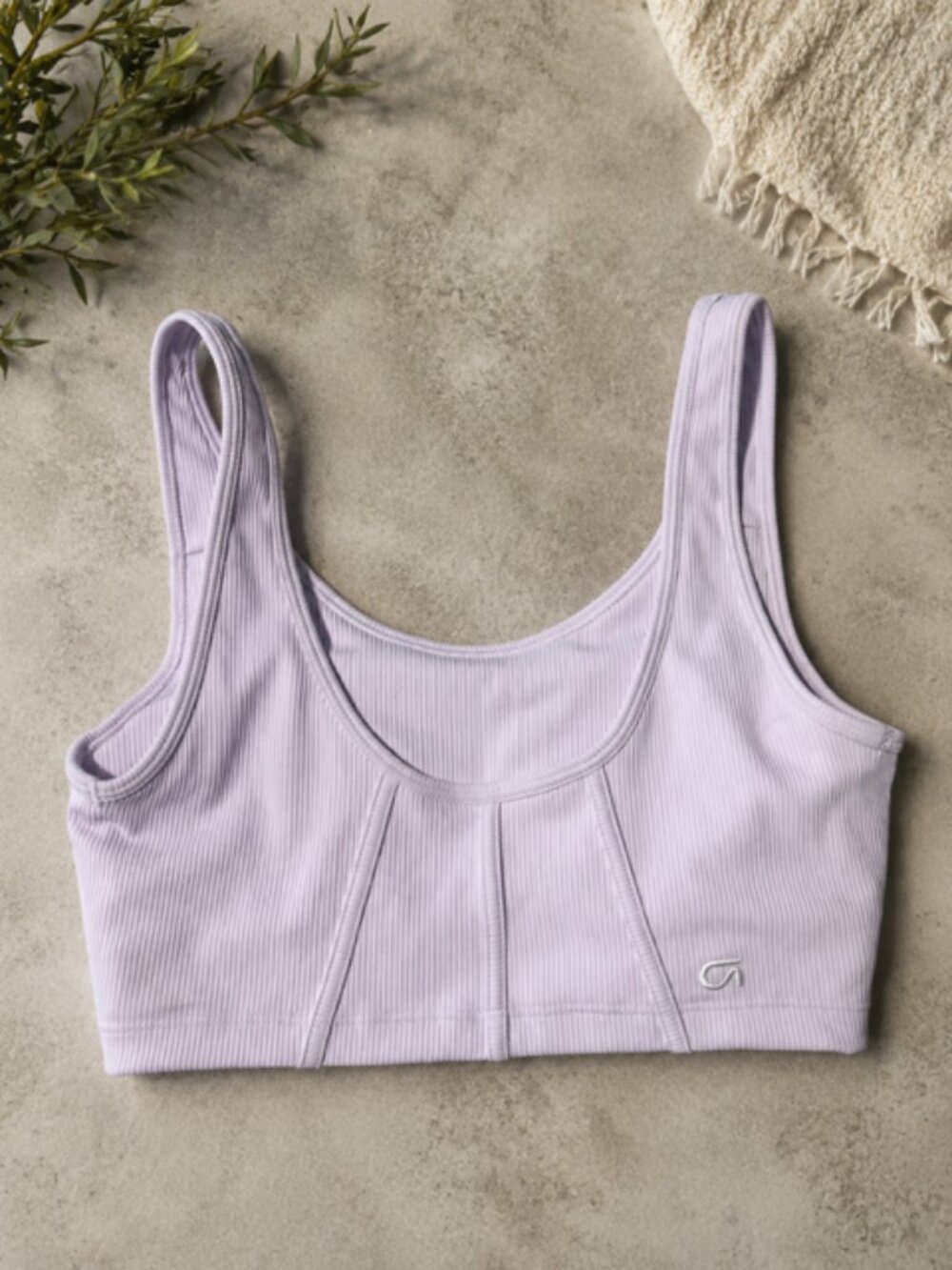 💜 GapFit Ribbed Padded Crop Tank – XS 💜